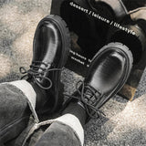 Tryess- Sejong Textured Derby Shoes