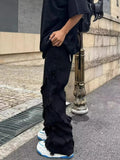 TRYESS-90s streetwear  American Style Erosion Damage Raw Edge Street Jeans Men's Harajuku Style Hip-hop Dance Straight White Jeans Women's Y2k Clothing