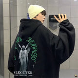 TRYESS-90s streetwear -Autumn Men's Hoodies Angels Printed Baggy Sweatshirts Hip Hop Fashion Streetwear Couples Casual Pullovers Y2K Hoodie Clothes