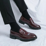 Tryess- Sinwol Croc Patent Sleek Loafers