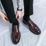 Tryess- Sinwol Croc Patent Sleek Loafers