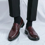 Tryess- Sinwol Croc Patent Sleek Loafers