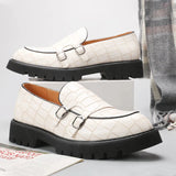 Tryess- Sinwol Double Buckle Croc Patent Loafer