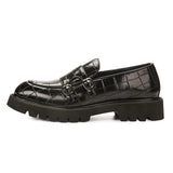 Tryess- Sinwol Double Buckle Croc Patent Loafer