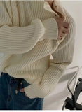 Tryess- Slim Fit Half Turtleneck Sweater