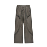 Tryess- Slim Fit Straight Leg Trousers