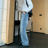 Tryess- Straight Wide-leg Jeans