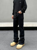 Tryess- Stylish Rivet-Accent Cargo Pants