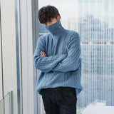 Tryess- Thickened Twist Turtleneck Sweater