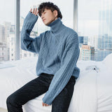 Tryess- Thickened Twist Turtleneck Sweater