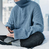 Tryess- Thickened Twist Turtleneck Sweater