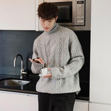 Tryess- Thickened Twist Turtleneck Sweater