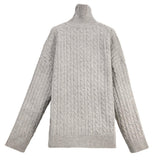 Tryess- Thickened Twist Turtleneck Sweater