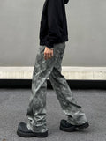 Tryess- Tie-Dye Patterned Casual Pants