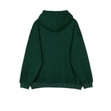 Tryess- Velvet Green Hooded Sweatshirt