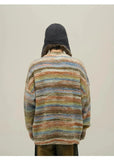 Tryess- Vintage Striped Cardigan Sweater