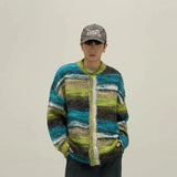 Tryess- Vintage Striped Cardigan Sweater