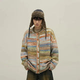 Tryess- Vintage Striped Cardigan Sweater