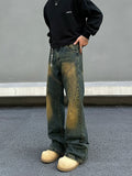 Tryess- Vintage Washed Yellow Mud Jeans