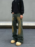 Tryess- Vintage Washed Yellow Mud Jeans