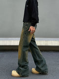 Tryess- Vintage Washed Yellow Mud Jeans