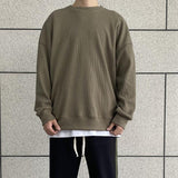 Tryess- Waffle Round Neck Sweater