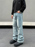 Tryess- Washed Blue Denim Pants