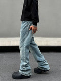 Tryess- Washed Blue Denim Pants