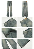 Tryess- Washed Blue Denim Pants