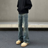 Tryess- Washed Blue Slim Denim Pants