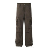 Tryess- Wide-Leg Cargo Pants