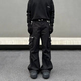 Tryess- Wide-Leg Cargo Pants