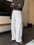 Tryess- Wide-Leg Casual Pants