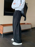 Tryess- Wide-Leg Casual Pants