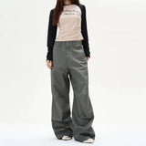 Tryess- Wide-Leg Casual Pants