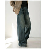 Tryess- Wide-Leg Denim Pants