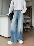 Tryess- Wide-Leg Denim Pants