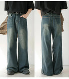 Tryess- Wide-Leg Denim Pants