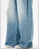 Tryess- Wide-Leg Denim Pants