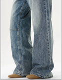 Tryess- Wide-Leg Denim Pants