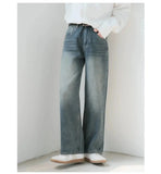 Tryess- Wide Leg Denim Pants