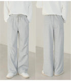 Tryess- Wide-Leg Drawstring Elastic Sweatpants