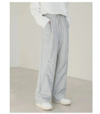 Tryess- Wide-Leg Drawstring Elastic Sweatpants