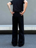 Tryess- Wide-Leg Flared Casual Pants