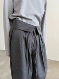 Tryess- Wide-Leg High-Waist Pants