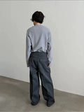 Tryess- Wide-Leg High-Waist Pants