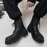 Tryess- Yangju Bumper Toe Lace-up Chunky Boots