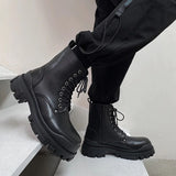 Tryess- Yangju Bumper Toe Lace-up Chunky Boots