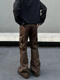 Tryess- Zipper Pockets Casual Cargo Pants