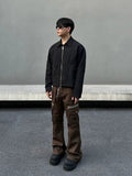 Tryess- Zipper Pockets Casual Cargo Pants